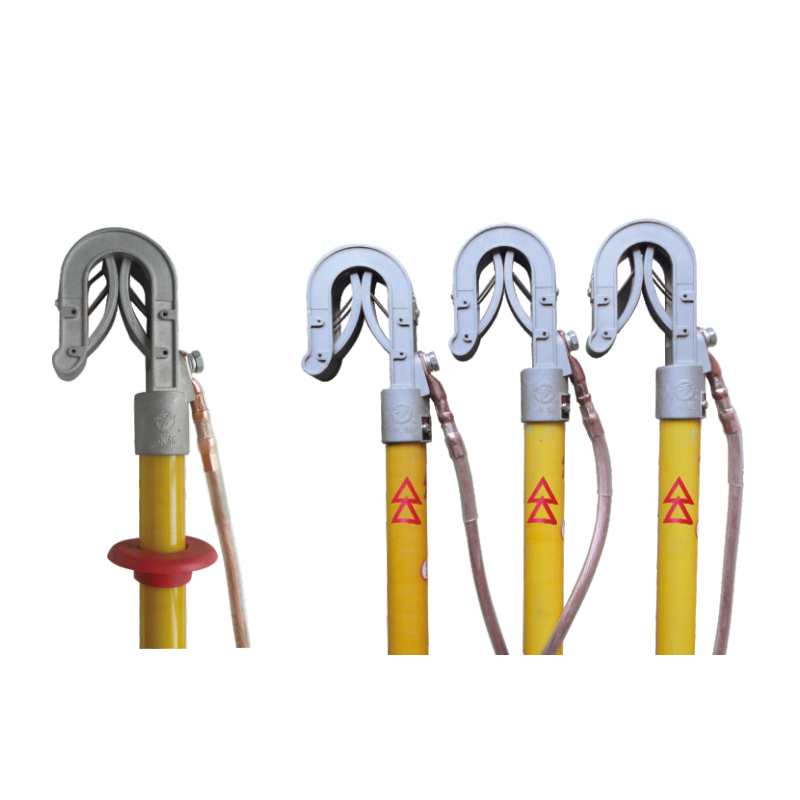 Juego de varillas de tierra para cortocircuitos portátiles XJH1-5 con cable de conexión a tierra y abrazadera